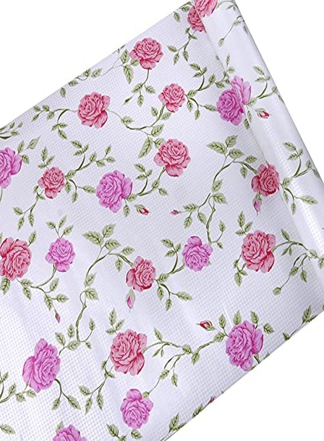 ANNACREATIONS ANNA CREATIONS Self Adhesive Wallpaper Waterproof Vinyl Stickers PVC Wall Papers (18''inches x 120'' inches) (White Pink Flower) - Image 2